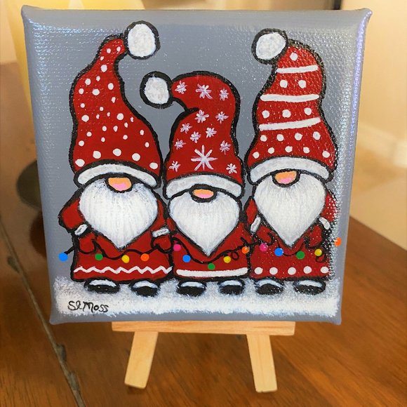 Original Painting - Christmas Gnomes - Picture 4 of 4